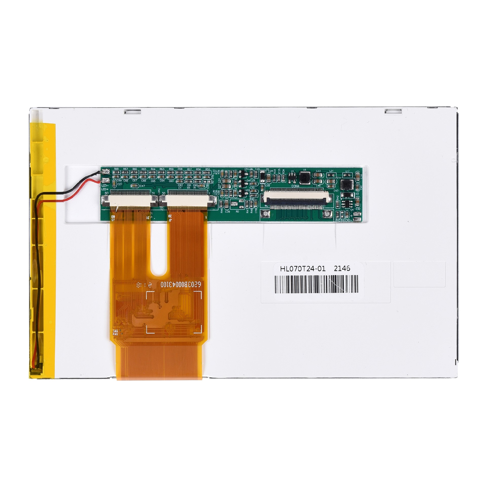 7inch TFT LCD display with T-con board ,HL070T24-01 compatible to InnoLux AT070TN83